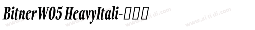 BitnerW05 HeavyItali字体转换
